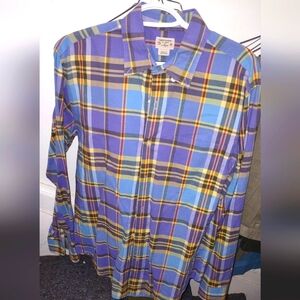 J Crew Plaid Button Down, Medium, Perfect For Easter